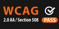 wcag 2.0 AA and 508 logo